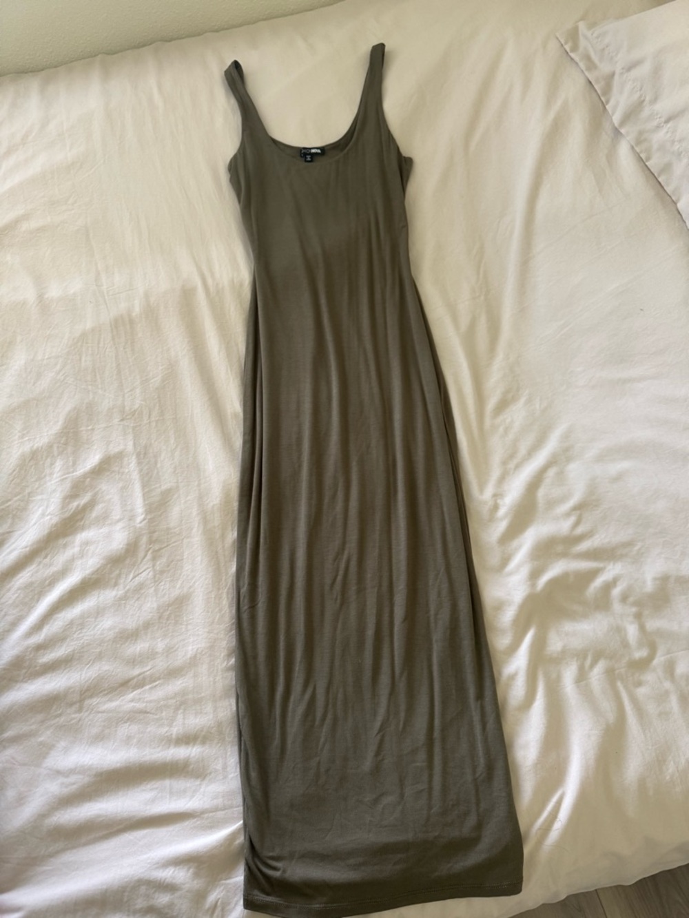 Fashion Nova Olive Green Sleeveless Maxi Dress
